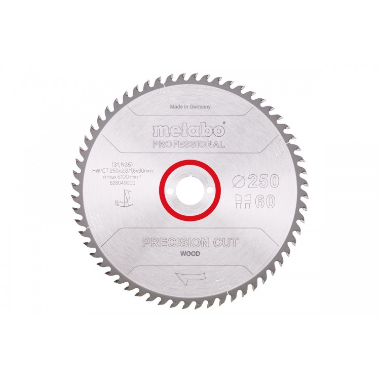 Пилкове полотно "precision cut wood - professional", 250x30, Z60 WZ 15° (628049000)